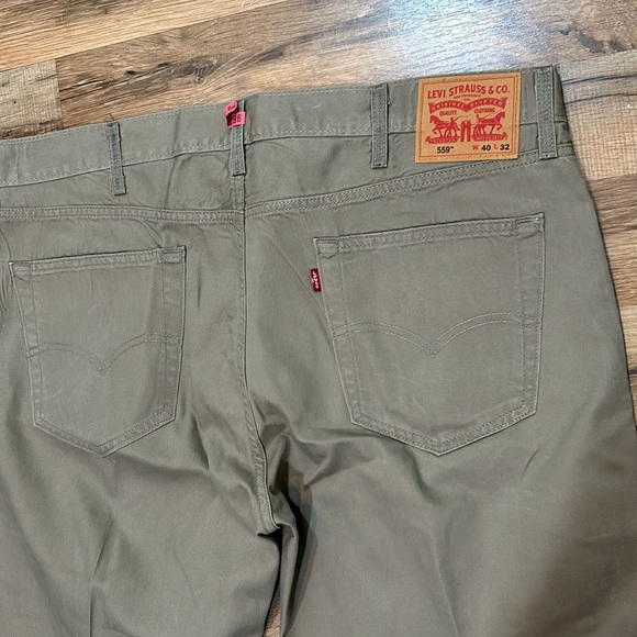 LEVIS  559 KHAKIS PANTS MEN W40L32 BROWN RELAX FIX - Picture 4 of 9